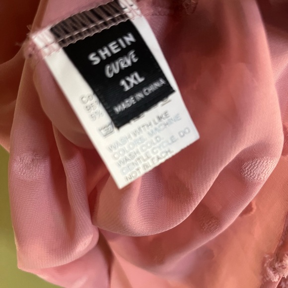 Shein Blush Pinkish Shein tieback blouse top size 1XL - Picture 3 of 3